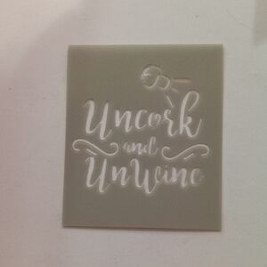 Uncork and UnWine Home Design Sticker - Gray
